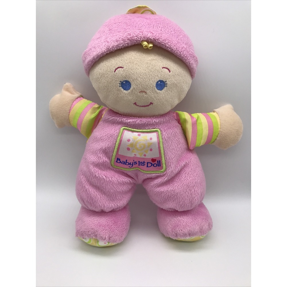 Fisher Price My First Doll Pink Stuffed Plush Baby Rattle Security Lovey 2008